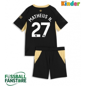Manchester City Matheus Nunes #27 Replik Auswärtstrikot Kinder 2026-27 Kurzarm (+ Kurze Hosen)